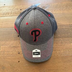 Fan Favorite MLB Phillies Gray and Red Baseball Cap
